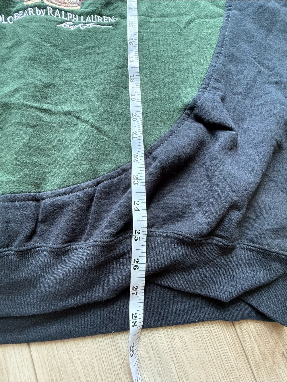 Reworked Polo by Ralph Lauren Men's Green & Black Polo Bear Crewneck Sweater - Picture 5 of 6